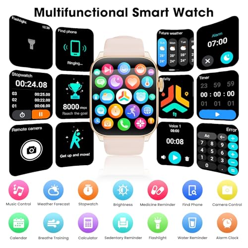 Smart Watches for Men Women, 1.91" HD Curve Screen Smartwatch (Answer/Make Call), Fitness Tracker with Heart Rate/Sleep Mo...