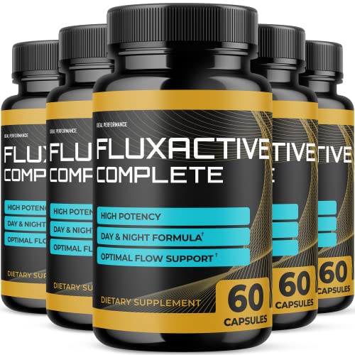 (5 Pack) Fluxactive Complete Package Fluxactive Complete for Prostate Health Fluxactive Pills Flux Active Complete (300 Ca...