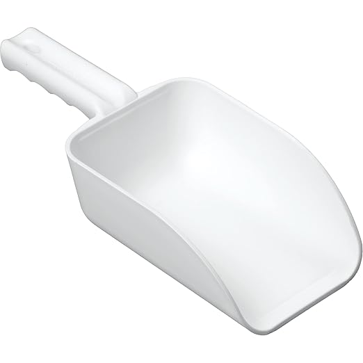 Remco 6400X Color-Coded Plastic Hand Scoop - BPA-Free, Food-Safe Scooper, Commercial Grade Utensils, Restaurant and Food Service Supplies, Large 32 Ounce Size, White