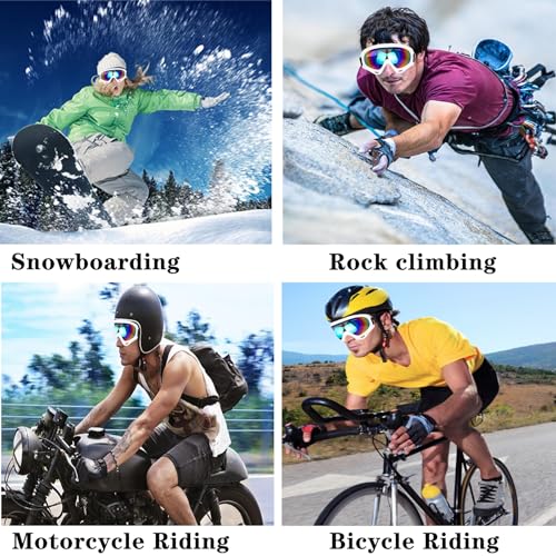 MaoMaoCha Ski Goggles for Men Women Kids Cycling Motorcycle UV Protection Goggles Snowboard Glasses for Youth Adult Teens ...
