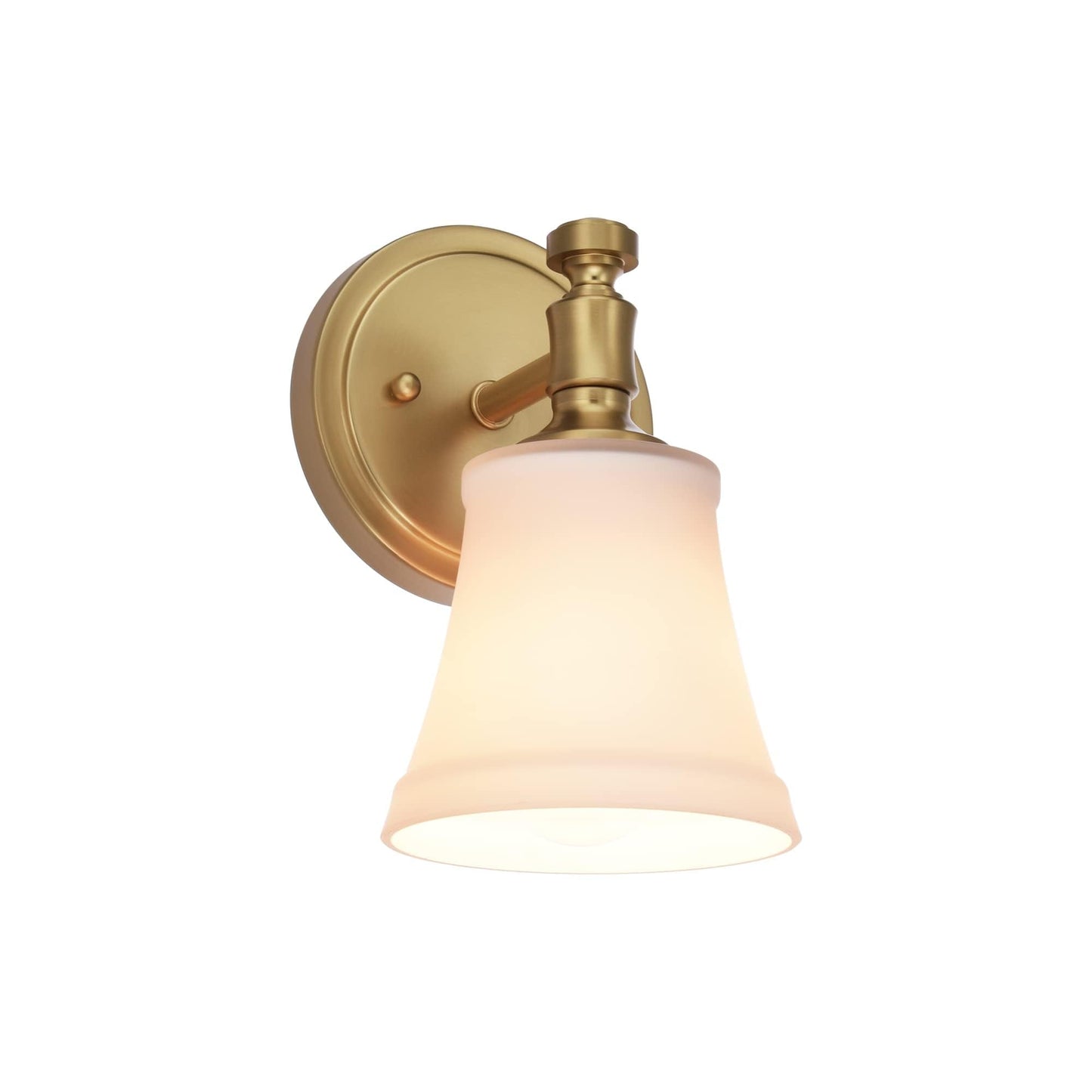 Hanaloa Wall Sconces, Traditional Aged Brass 1 Light Sconce, Wall Light with Opal Glass Shade for Bedroom Bathroom Living Room &