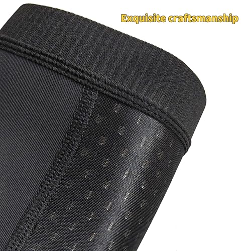 ZZTIKIN Compression Arm Sleeves(2 Pieces), Black, Anti-Slip Silicone Gripper, Sports Performance