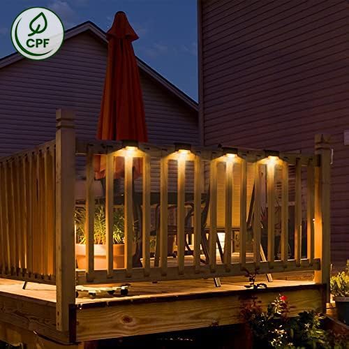 SOLPEX Solar Deck Lights 20 Pack, Waterproof LED Outdoor Step Lights, Warm White, Model 8615, Ideal for Stairs, Fence, Yard, Patio, Pathway