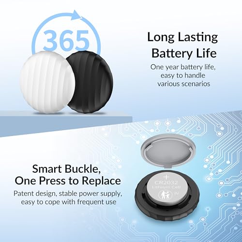 Tracker Tag (4 Pack) - Apple MFi Certified & IP67 Waterproof | Works with Apple Find My Network (iOS) to Track Keys, Walle...