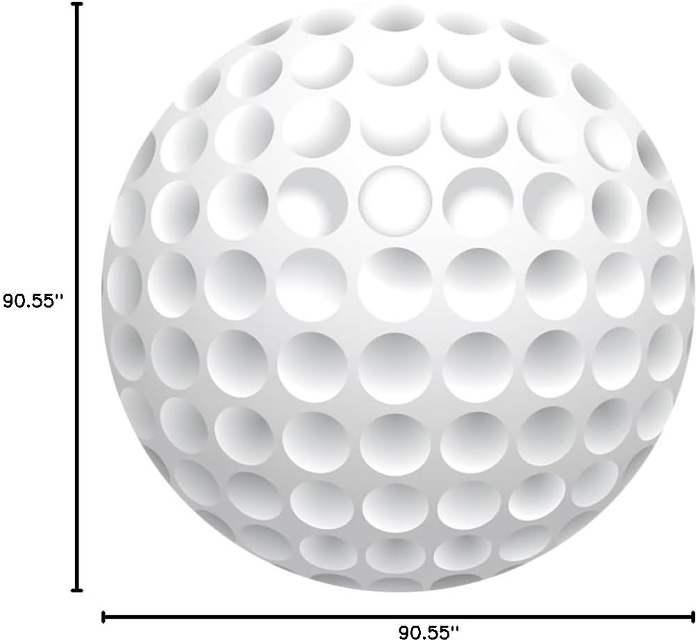 Laeacco 7.5x7.5ft Golf Theme Round Backdrop White Golf Ball Circle Backdrop Cover Golf Sports Themed Birthday Photo Background for Men Women Birthday Sports Match Games Club Party Portrait Booth Props