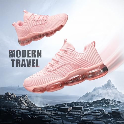 Luogoks Womens Walking Running Shoes Air Cushion Basketball Sneakers Fashion Tennis Breathable Sport Gym Fitness Cross Tra...