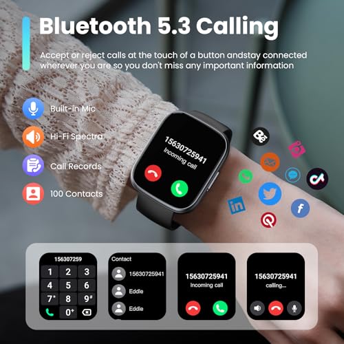 Smart Watch for Men Women (Answer/Make Call), 1.95" Touch Screen Fitness Tracker with Heart Rate/Sleep Monitor, IP68 Water...