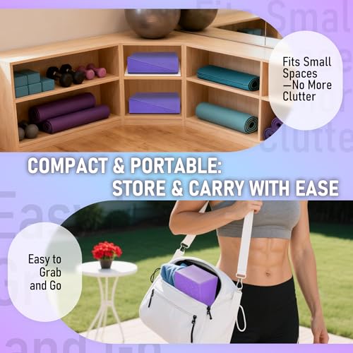 Folaps Squat Wedge with Step-by-Step Guide: 15-Degree Non-Slip Blocks for Deep Squats Lower Body Exercises - Improve Stren...