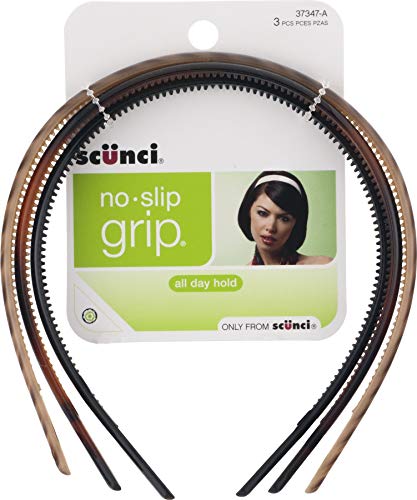 SCUNCI NO SLIP SKINNY HEADBAN 3PC