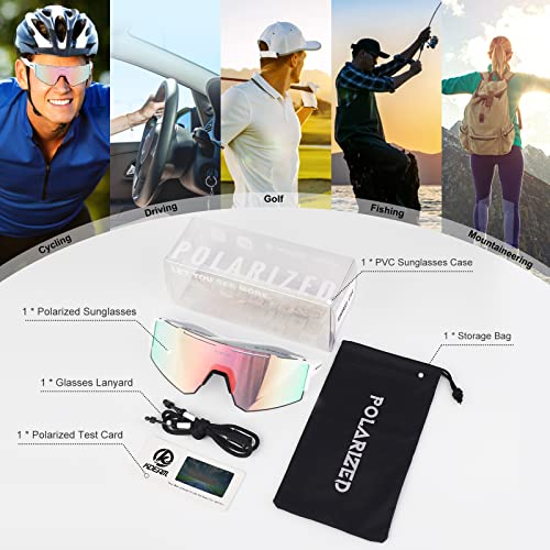 ALSUZYIOT Polarized Sunglasses Women Men Sports Cycling Glasses Sports Eyewear Googles for Running Driving Baseball