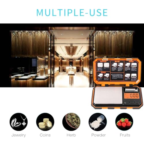 Fuzion Digital Pocket Scale, 500g x 0.01g Gram Scale, Mini Scale 6 Units Jewelry Scale with LCD Display, Tare Function for...