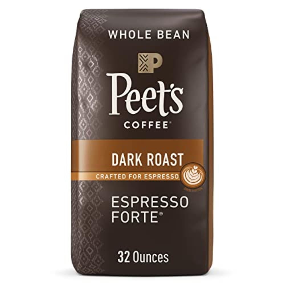 Peets Coffee Dark Roast Whole Bean Coffee - Espresso Forte 32 Ounce (Pack of 1)