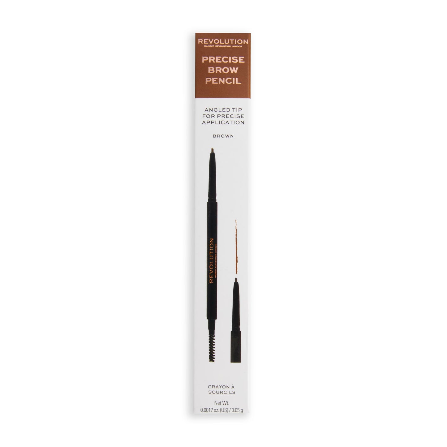 Revolution, Precise Brow Pencil, Double Ended, Ultra-Fine Pencil Tool, Includes Spoolie Brush, Light Brown