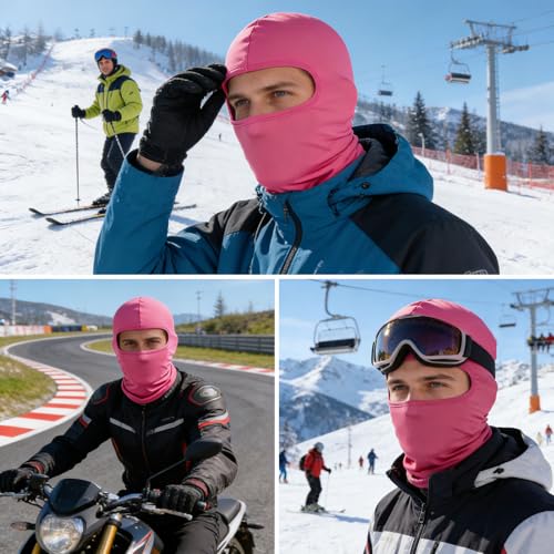 2Pcs Full Face Cover Ski Mask Balaclava Unisex Hood Cap Neck Gaiter UV Protector for Outdoor Sports Snowboard Travel