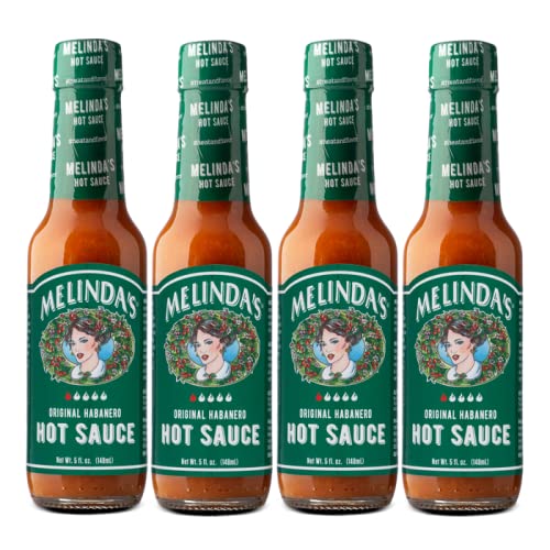 Melindas Original Habanero Hot Sauce - Gourmet Habanero Sauce - Made with Fresh Peppers, Carrots, Onion, Vinegar & Garlic - Keto