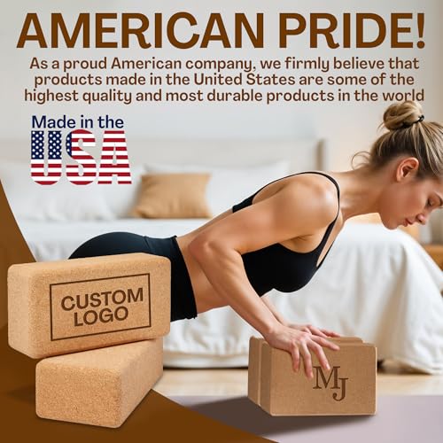 Personalized Yoga Blocks Yoga Gift 2 Pack with Custom Design or Logo, Exercise blocks Yoga Blocks Soft Non-Slip for Pilate...