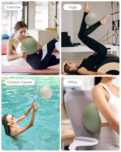 YOTTOY Small Exercise Ball,9-inch Pilates Ball with Anti-Burst Technology for Stability, Ideal for Yoga, Pilates, Physical...