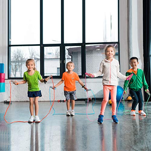 Adjustable Soft Skipping Rope with Skin-Friendly Foam Handles for Kids, Children, Students and Adults, Fitness Jump Rope F...