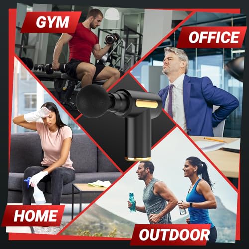 Brantefa Massage Gun, Small Travel Tool, Massage Gun Deep Tissue,Percussion Handheld Portable Muscle Massager Tool for Ful...
