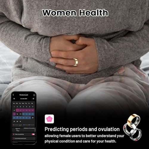 Mirlray Smart Ring for Women & Men, Smart Ring Health Tracker, Blood Oxygen & Heart Rate Monitor, Long Lasting Battery Sle...