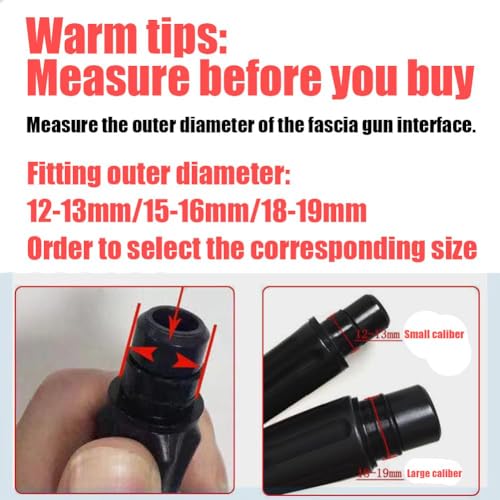 Opaeroo 1.22-inch Inner Diameter Massage Gun Attachments, L-Shaped Design Meet Different Needs for Deep Tissue Percussion ...