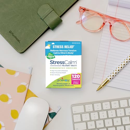 Boiron StressCalm Tablets for Relief of Stress, Anxiousness, Nervousness, Irritability, and Fatigue - 120 Count (2 Pack of...