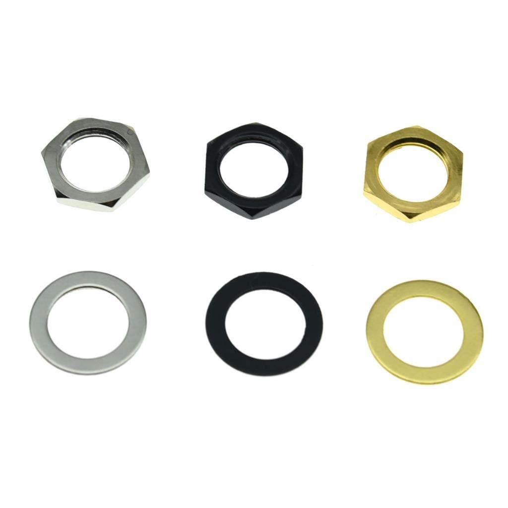 Dopro 20* Guitar Input Output Jack Socket Nut And Washer Guitar Metric Jack Nuts For Import Guitars Gold