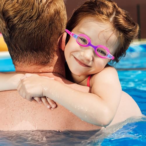 RUIGAO Kids Swim Goggles Age 2-6, Toddler Goggles No Hair Pull,Child Goggles Padded HeadBand
