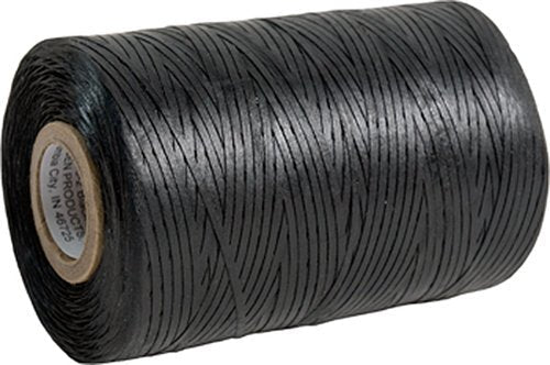 Buyheatshrink Wax Lacing Cord Nylon Black, 0.121 Width (Size 2)