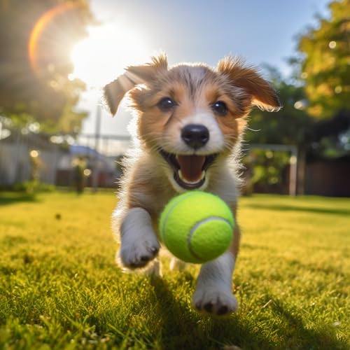 MRYCZ FYRHD 24 Pack Tennis Balls, Training Tennis Balls, Pet Dog Playing Balls, Practice Tennis Balls with Mesh Bag for Tr...