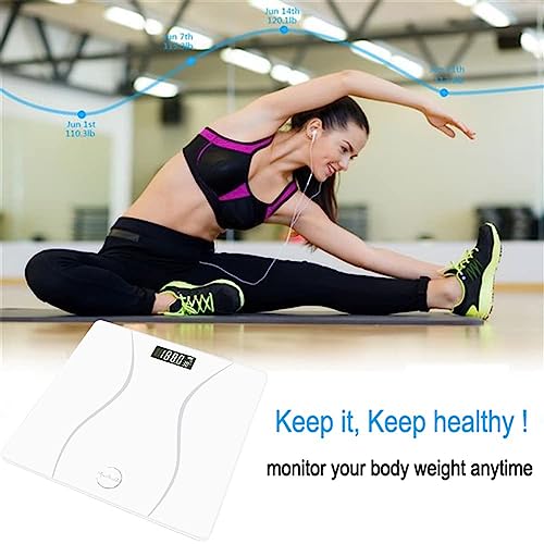 Scale for Body Weight, Digital Bathroom Scale, Weight Scales for People,Body Scale,White,Max:400LB/180KG,2 Weighing Units:...