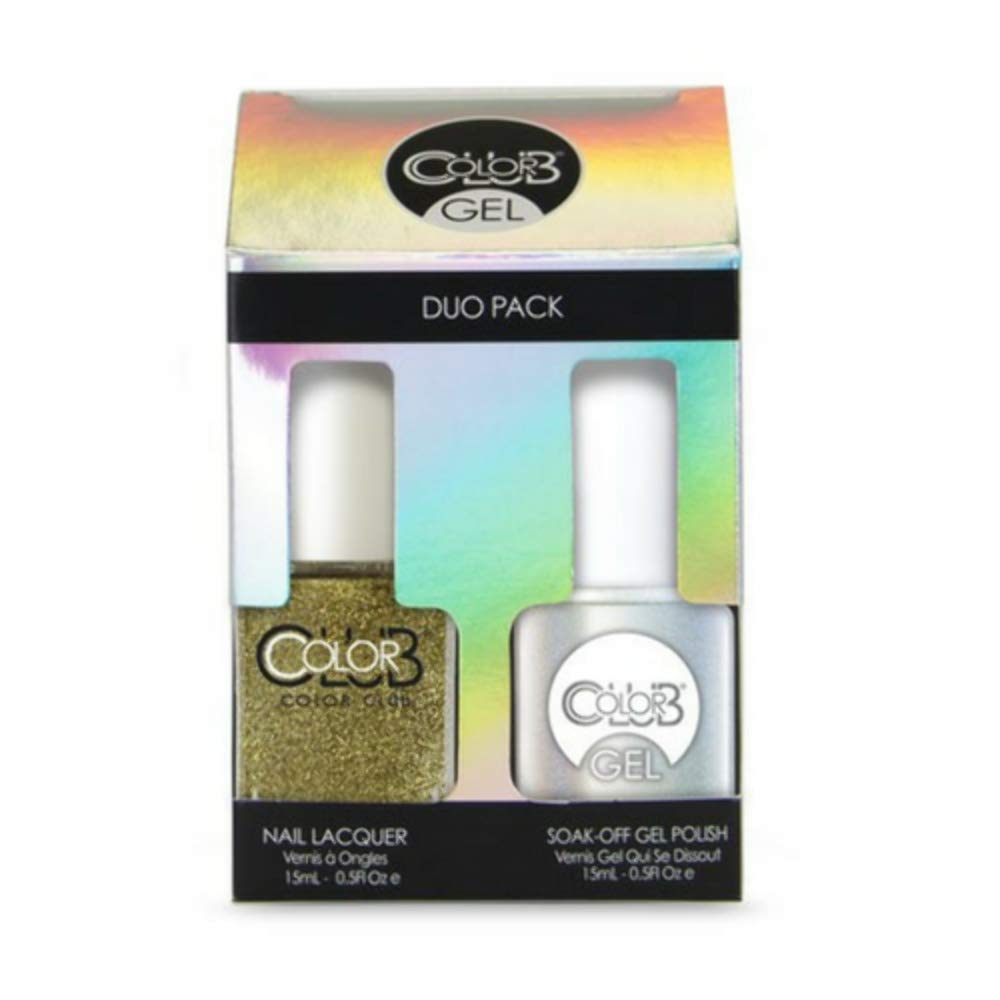 Color Club Gold Glitter Color Club Gel + Lacquer Duo Includes 1 Each Of 05kgel780 and 05a780, 0.5 fluid_ounces