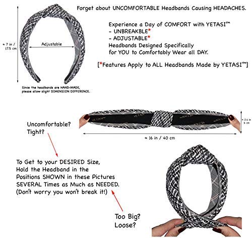 YETASI Dark Blue Denim Headbands for Women Get Compliments Head bands for Women 's Hair are Chic. Knotted Headband is a Girls Fa