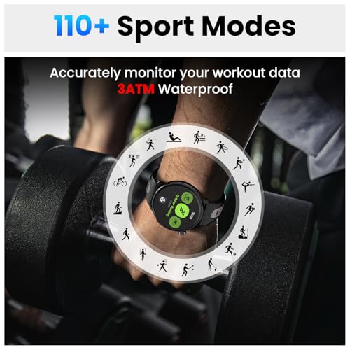 Smart Watch for Men Women GPS, 1.43'' AMOLED Smartwatch with Compass/Barometer/Altimeter 100+ Sports Fitness Tracker with ...
