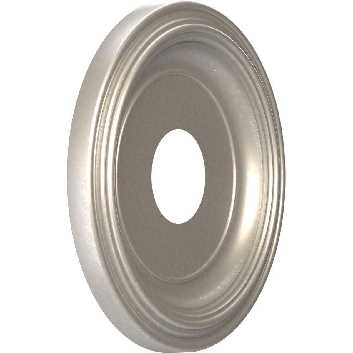 13"OD x 3 1/2"ID x 1 1/4"P Traditional Thermoformed PVC Ceiling Medallion (Fits Canopies up to 7 1/2"), Bright Coat Aluminum