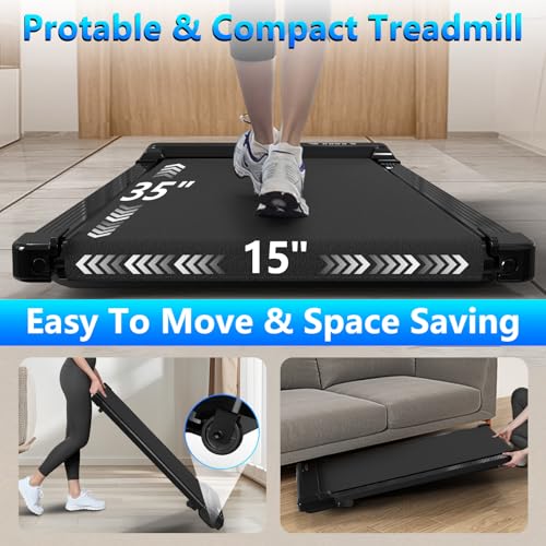 3-in-1 Walking Pad with Incline,2.5 HP Under Desk Treadmill for Home Office,265 LBS Compact Walking Treadmill with LED Dis...