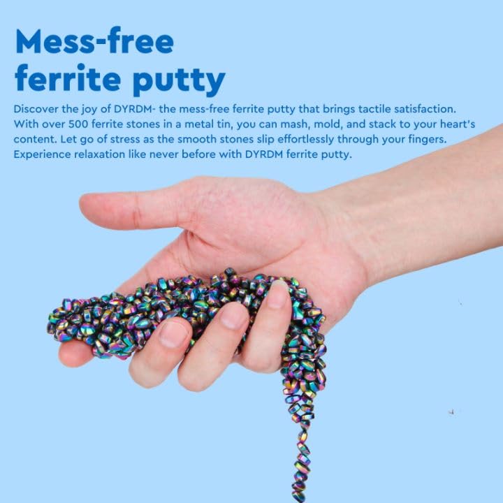 DYRDM 500+ Original Ferrite Putty Colorful, Sensory Stones, Adult Fidget Stress Relief Desk & Office Item, Ferrite Stones ...