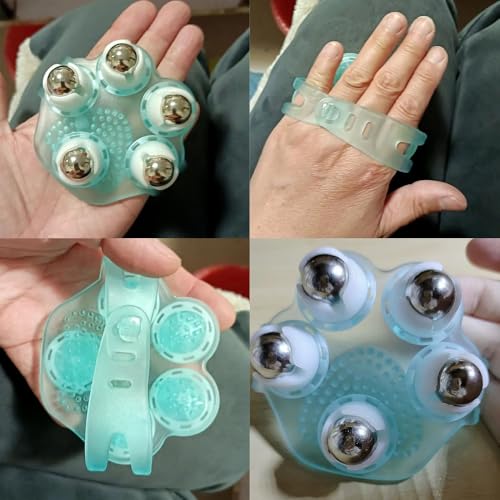 DeaHea Manual Massage Ball Roller Small Handheld Massage Therapy and Relax Tool Body Massager Gloves Leg Massage Tools for...