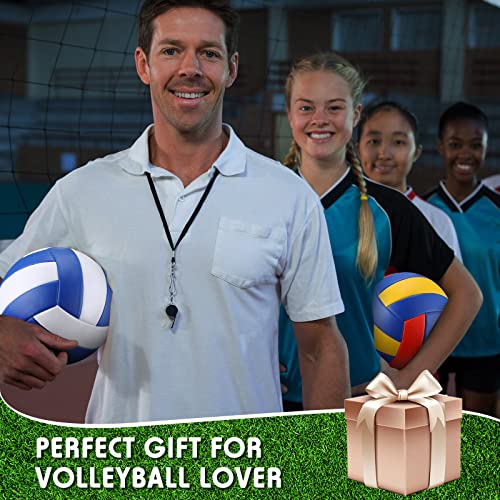 HyDren 4 Pack Outdoor Volleyball with Pump, Recreational Beach Volleyball Bulk for Beginners, Competitive, Recreational Pl...