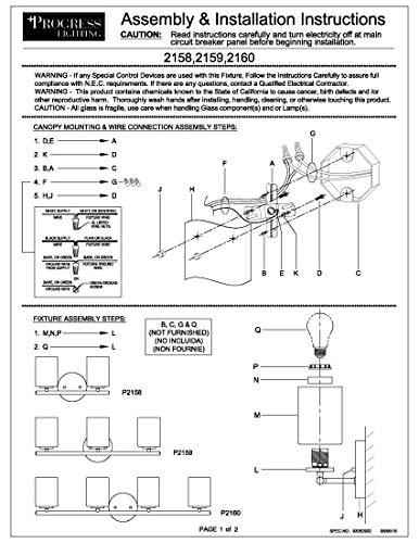 Progress Lighting 2-Light Modern Bath Vanity Light, Etched White Glass, Brushed Nickel, Model P2158-09