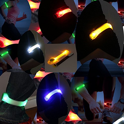 AMNQUERXUS Premium LED Light Up Armband, Reflective Adjustable Wearable Silicone Running Belt Strap/Waterproof Glow in The...
