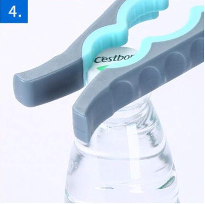 Jar Opener Can Opener Bottle Opener for Seniors, Arthritis Hands and Anyone with Low Strength, Arthritis Jar Openers Get Lids Off Easily(Blue)
