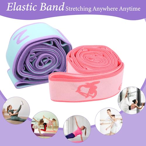 2 PCS Stretch Straps for Kids, Stretch Straps With Loops, 8 Loops Stretching Bands Yoga Strap Gymnastics Stretching Strap ...