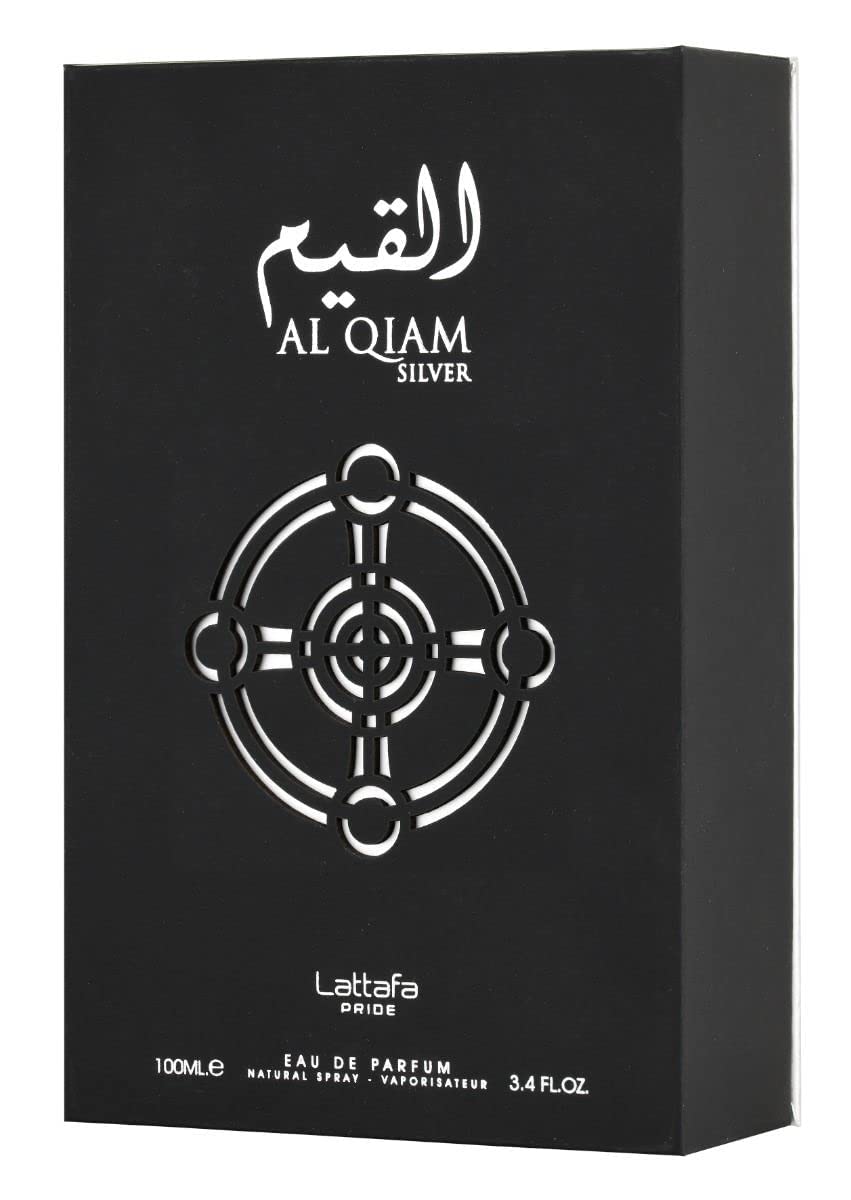 Lattafa Perfumes Al Qiam Silver for Unisex Eau de Parfum Spray, 3.4 Ounce