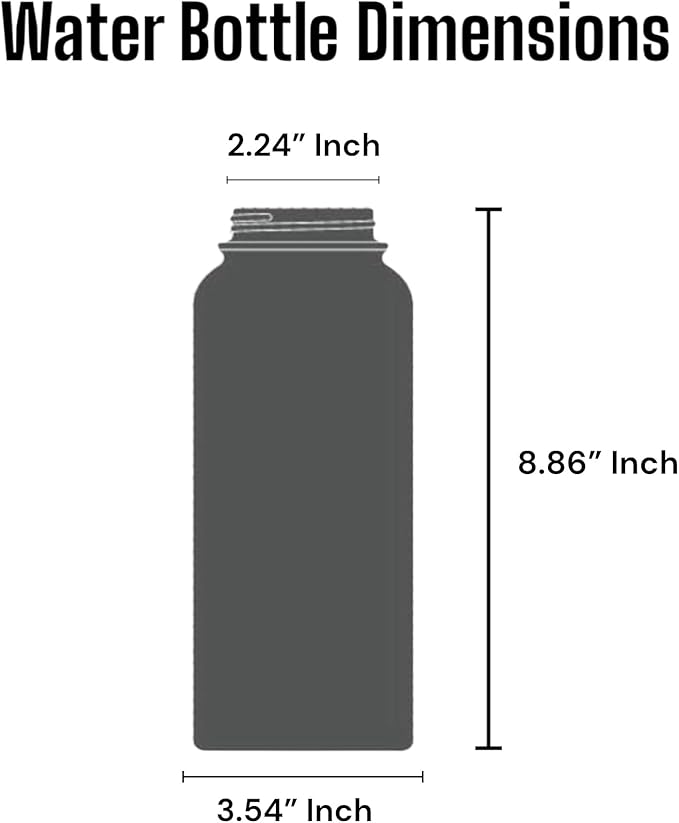 Water Bottle, Insulated water bottle, Stainless steel water bottle for kids men women Sports water bottle 32 oz Water bottle with straw Insulated Flask (Blue)