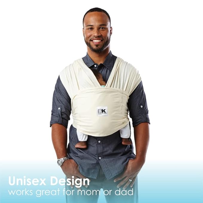 Organic Baby K'tan Baby Carrier 100% GOTS Certified Cotton: #1 Easy Pre-Wrapped 5 in 1 Baby Sling | Ready to Wear | Pillowy Soft Hands Free Infant Wrap | Newborn to Toddler up to 35lb (See Size Chart)