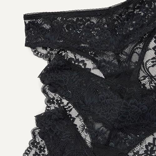 Amazon Essentials Womens Stretch Galloon Lace Bikini Panty