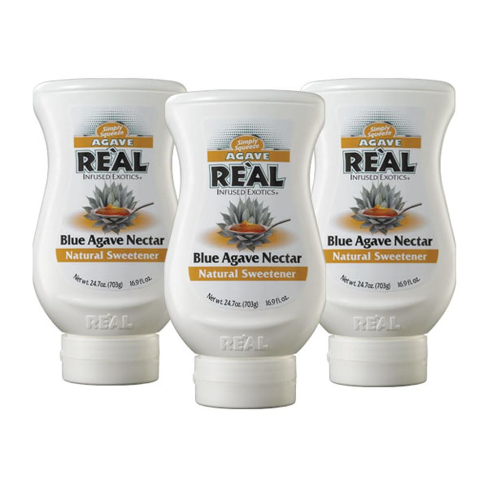 Agave Rel Infused Exotics Blue Agave Nectar 16.9 FL OZ Squeezable Bottle (Pack of 3)