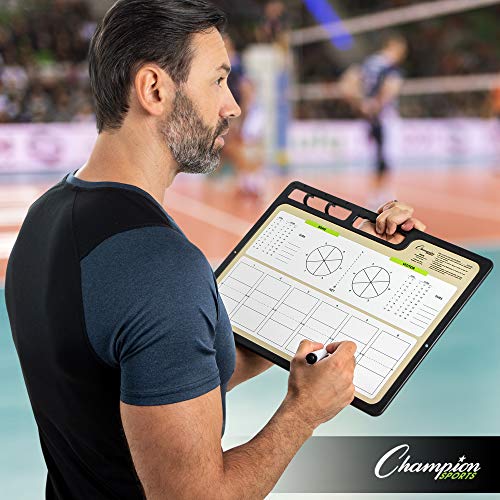Champion Sports Large & XL Dry Erase Board For Coaching - Whiteboards for Strategizing, Techniques, Plays - 2-Sided Boards...