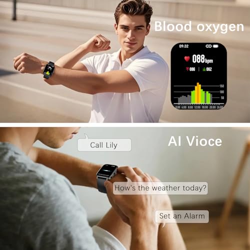 Smart Watch for Women Men Fitness: Make Answer Call Digital Mens Watches Waterproof Running Smartwatch for Android Phone i...